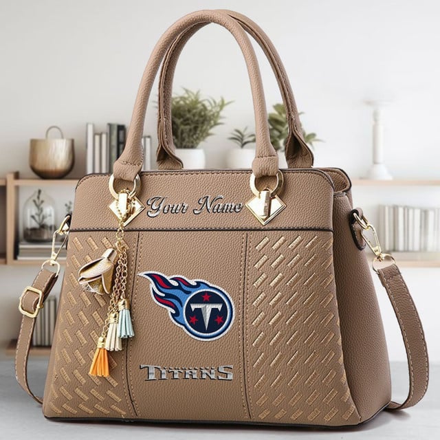 LIMITED EDITION - NEW CUSTOMIZED NFL31 TST TENNESSEE TITANS LUXURY HANDBAG IN MULTIPLE COLORS