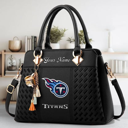 LIMITED EDITION - NEW CUSTOMIZED NFL31 TST TENNESSEE TITANS LUXURY HANDBAG IN MULTIPLE COLORS