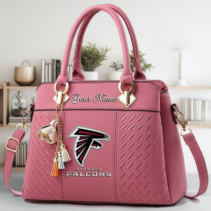 LIMITED EDITION - NEW CUSTOMIZED NFL18 ATF ATLANTA FALCONS LUXURY HANDBAG IN MULTIPLE COLORS