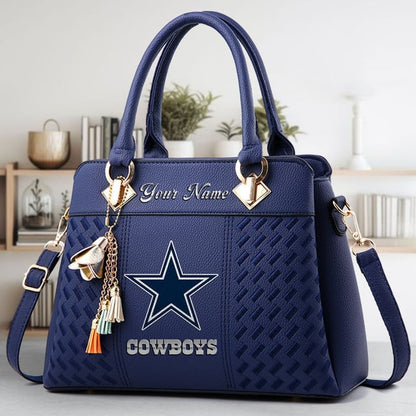 LIMITED EDITION - NEW CUSTOMIZED NFL21 DCB DALLAS COWBOYS LUXURY HANDBAG IN MULTIPLE COLORS