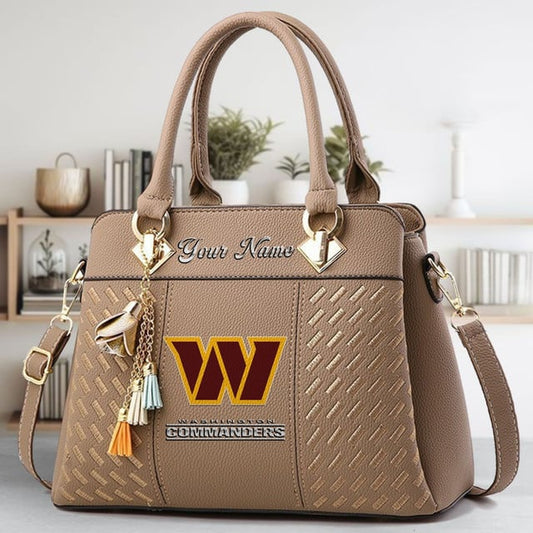 LIMITED EDITION - NEW CUSTOMIZED NFL12 WTC WASHINGTON COMMANDERS LUXURY HANDBAG IN MULTIPLE COLORS
