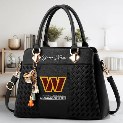 LIMITED EDITION - NEW CUSTOMIZED NFL12 WTC WASHINGTON COMMANDERS LUXURY HANDBAG IN MULTIPLE COLORS
