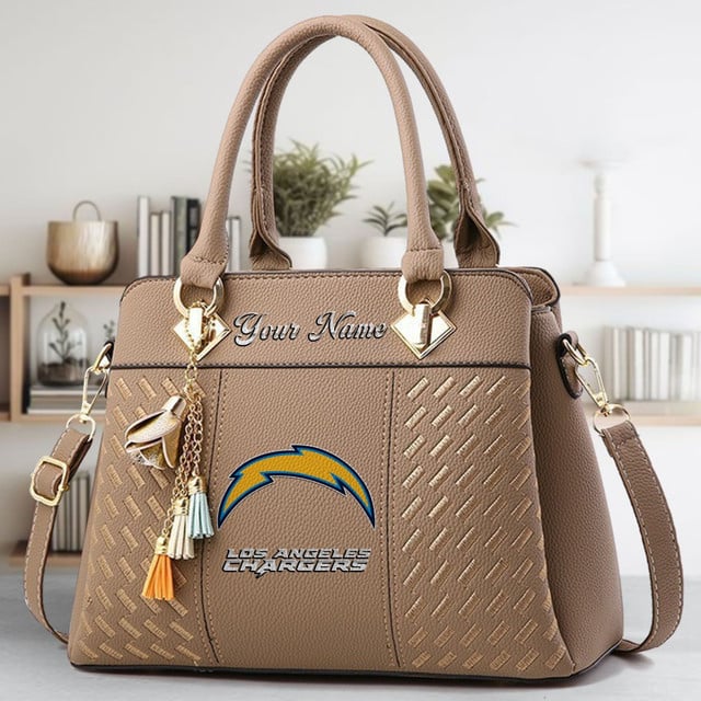 LIMITED EDITION - NEW CUSTOMIZED NFL09 LAC LOS ANGELES CHARGERS LUXURY HANDBAG IN MULTIPLE COLORS