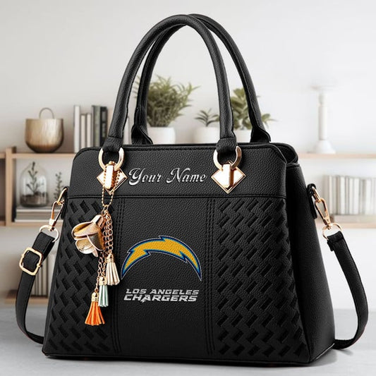 LIMITED EDITION - NEW CUSTOMIZED NFL09 LAC LOS ANGELES CHARGERS LUXURY HANDBAG IN MULTIPLE COLORS
