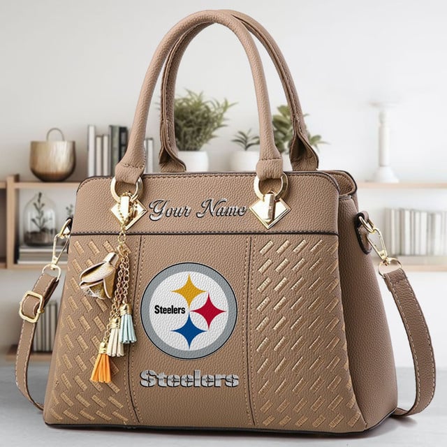 LIMITED EDITION - NEW CUSTOMIZED NFL14 PSB PITTSBURGH STEELERS LUXURY HANDBAG IN MULTIPLE COLORS
