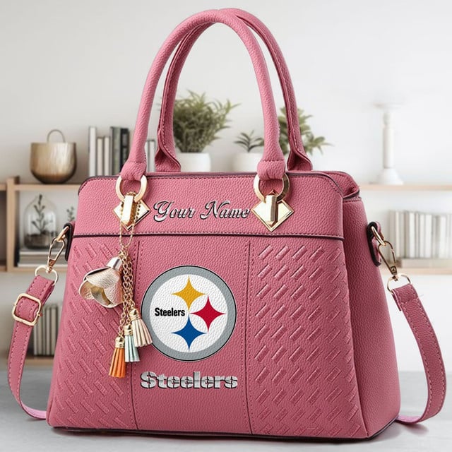 LIMITED EDITION - NEW CUSTOMIZED NFL14 PSB PITTSBURGH STEELERS LUXURY HANDBAG IN MULTIPLE COLORS
