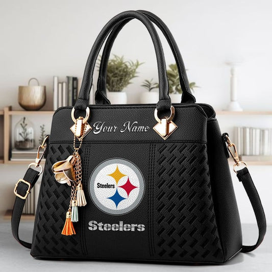 LIMITED EDITION - NEW CUSTOMIZED NFL14 PSB PITTSBURGH STEELERS LUXURY HANDBAG IN MULTIPLE COLORS