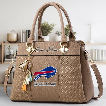 LIMITED EDITION - NEW CUSTOMIZED NFL03 BFB BUFFALO BILLS LUXURY HANDBAG IN MULTIPLE COLORS