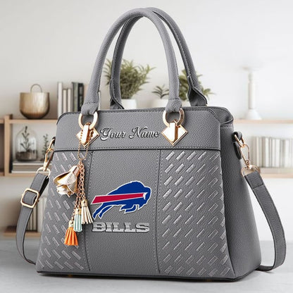 LIMITED EDITION - NEW CUSTOMIZED NFL03 BFB BUFFALO BILLS LUXURY HANDBAG IN MULTIPLE COLORS