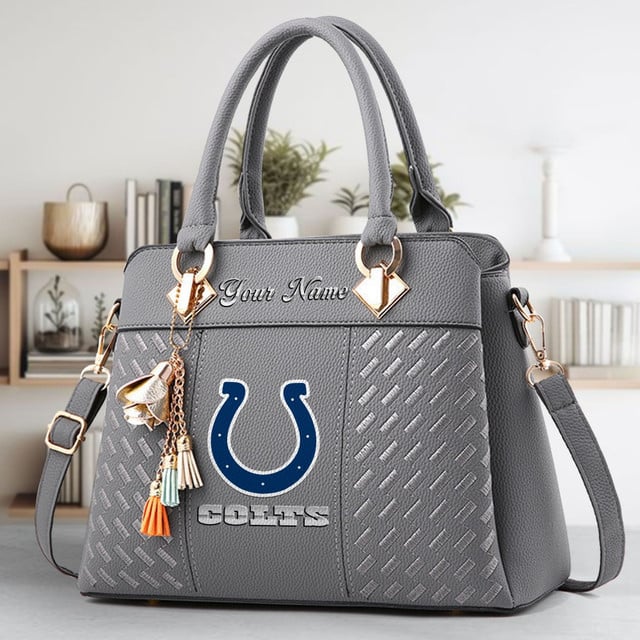 LIMITED EDITION - NEW CUSTOMIZED NFL17 IDC INDIANAPOLIS COLTS LUXURY HANDBAG IN MULTIPLE COLORS