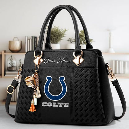 LIMITED EDITION - NEW CUSTOMIZED NFL17 IDC INDIANAPOLIS COLTS LUXURY HANDBAG IN MULTIPLE COLORS