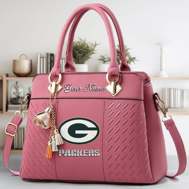 LIMITED EDITION - NEW CUSTOMIZED NFL08 GBP GREEN BAY PACKERS LUXURY HANDBAG IN MULTIPLE COLORS