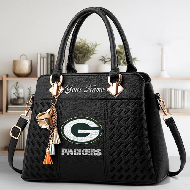 LIMITED EDITION - NEW CUSTOMIZED NFL08 GBP GREEN BAY PACKERS LUXURY HANDBAG IN MULTIPLE COLORS