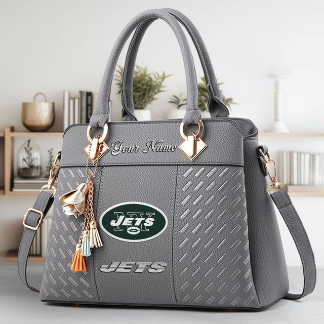 LIMITED EDITION - NEW CUSTOMIZED NFL25 NYJ NEW YORK JETS LUXURY HANDBAG IN MULTIPLE COLORS