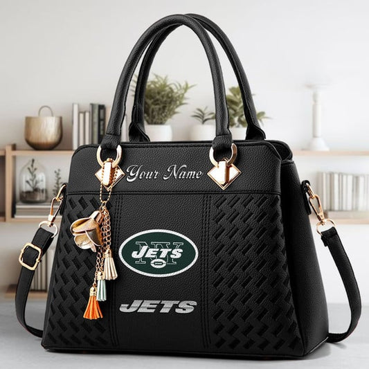 LIMITED EDITION - NEW CUSTOMIZED NFL25 NYJ NEW YORK JETS LUXURY HANDBAG IN MULTIPLE COLORS