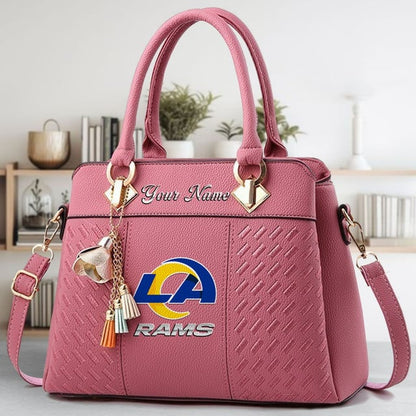 LIMITED EDITION - NEW CUSTOMIZED NFL22 LAR LOS ANGELES RAMS LUXURY HANDBAG IN MULTIPLE COLORS