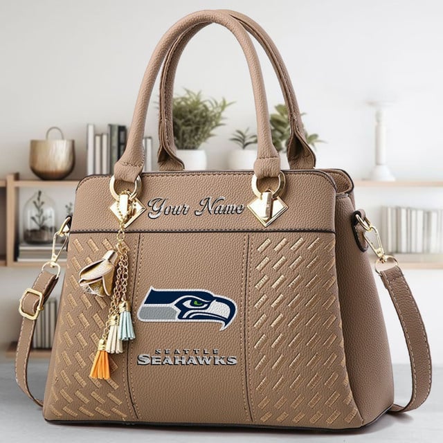 LIMITED EDITION - NEW CUSTOMIZED NFL06 SSH SEATTLE SEAHAWKS LUXURY HANDBAG IN MULTIPLE COLORS