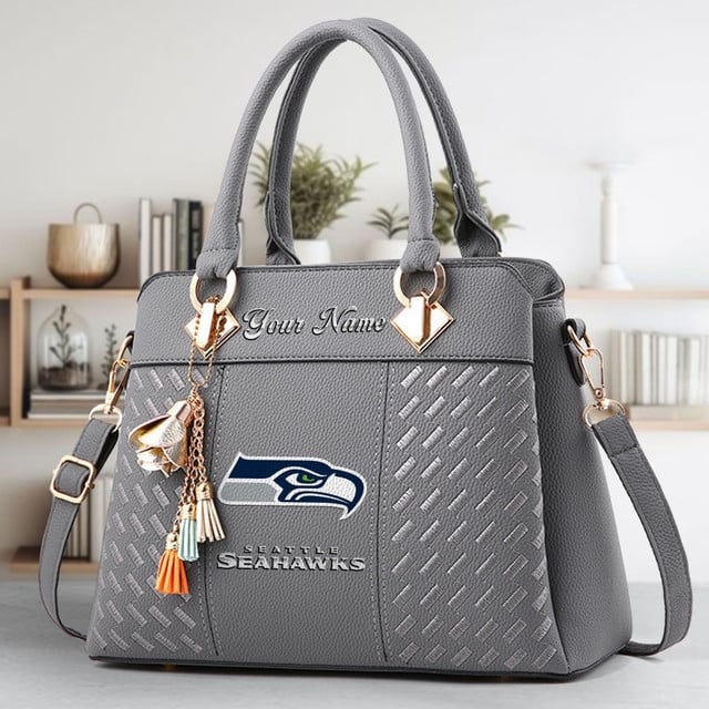 LIMITED EDITION - NEW CUSTOMIZED NFL06 SSH SEATTLE SEAHAWKS LUXURY HANDBAG IN MULTIPLE COLORS