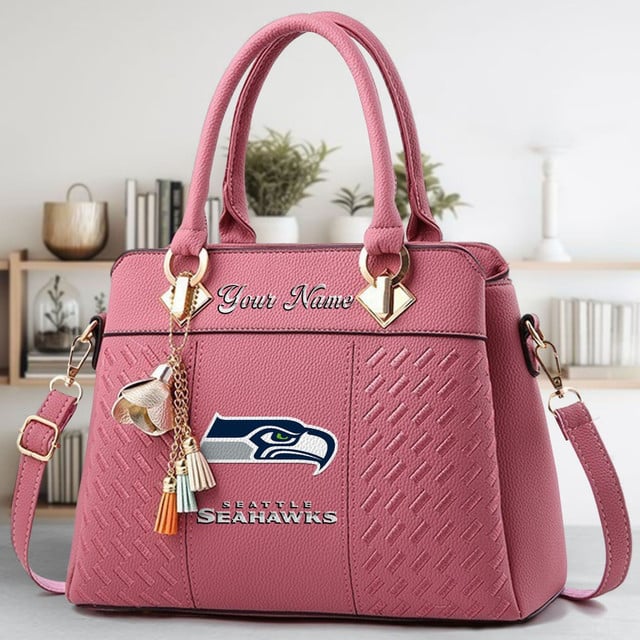 LIMITED EDITION - NEW CUSTOMIZED NFL06 SSH SEATTLE SEAHAWKS LUXURY HANDBAG IN MULTIPLE COLORS