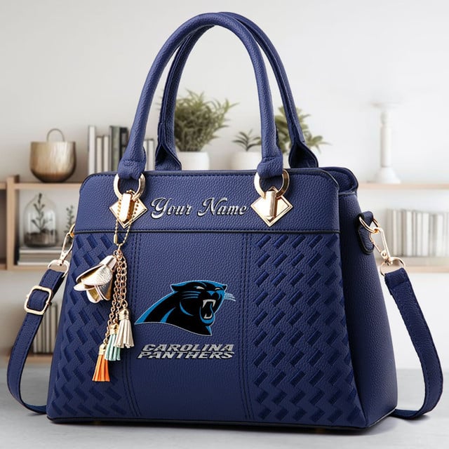 LIMITED EDITION - NEW CUSTOMIZED NFL23 CLP CAROLINA PANTHERS LUXURY HANDBAG IN MULTIPLE COLORS