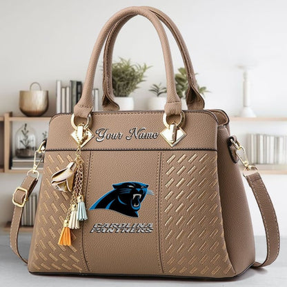 LIMITED EDITION - NEW CUSTOMIZED NFL23 CLP CAROLINA PANTHERS LUXURY HANDBAG IN MULTIPLE COLORS