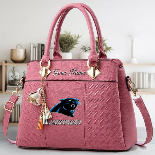 LIMITED EDITION - NEW CUSTOMIZED NFL23 CLP CAROLINA PANTHERS LUXURY HANDBAG IN MULTIPLE COLORS
