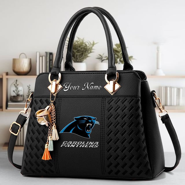 LIMITED EDITION - NEW CUSTOMIZED NFL23 CLP CAROLINA PANTHERS LUXURY HANDBAG IN MULTIPLE COLORS