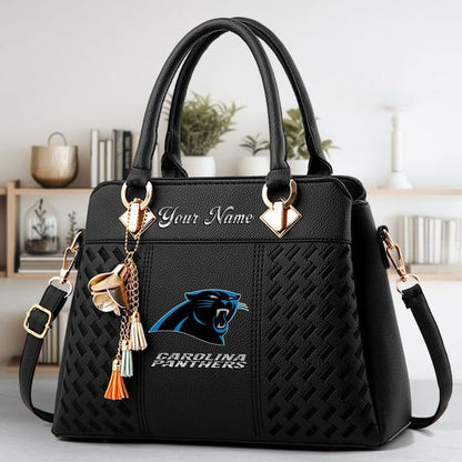 LIMITED EDITION - NEW CUSTOMIZED NFL23 CLP CAROLINA PANTHERS LUXURY HANDBAG IN MULTIPLE COLORS