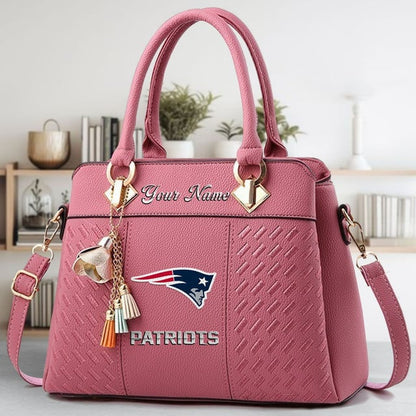 LIMITED EDITION - NEW CUSTOMIZED NFL27 NEP NEW ENGLAND PATRIOTS LUXURY HANDBAG IN MULTIPLE COLORS