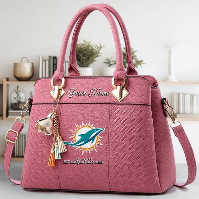 LIMITED EDITION - NEW CUSTOMIZED NFL19 MDP MIAMI DOLPHINS LUXURY HANDBAG IN MULTIPLE COLORS