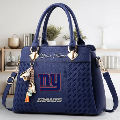 LIMITED EDITION - NEW CUSTOMIZED NFL32 NYG NEW YORK GIANTS LUXURY HANDBAG IN MULTIPLE COLORS