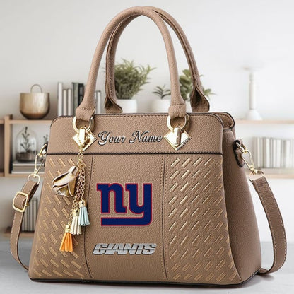 LIMITED EDITION - NEW CUSTOMIZED NFL32 NYG NEW YORK GIANTS LUXURY HANDBAG IN MULTIPLE COLORS