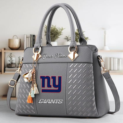 LIMITED EDITION - NEW CUSTOMIZED NFL32 NYG NEW YORK GIANTS LUXURY HANDBAG IN MULTIPLE COLORS