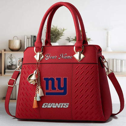 LIMITED EDITION - NEW CUSTOMIZED NFL32 NYG NEW YORK GIANTS LUXURY HANDBAG IN MULTIPLE COLORS