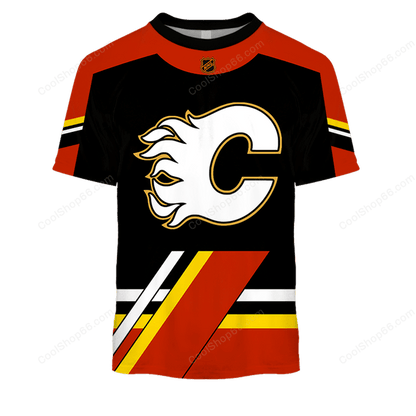 LIMITED EDITION - NEW CUSTOMIZED NHL17 CGF CALGARY FLAMES UNISEX T-SHIRT, POLO, HOODIE & JACKETS
