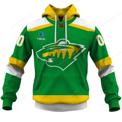 LIMITED EDITION - NEW CUSTOMIZED NHL13 MNW MINNESOTA WILD UNISEX T-SHIRT, POLO, HOODIE & JACKETS