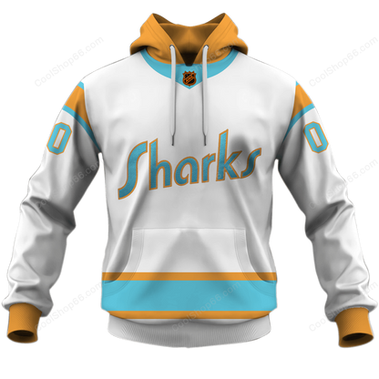 LIMITED EDITION - NEW CUSTOMIZED NHL32 SJS SAN JOSE SHARKS UNISEX T-SHIRT, POLO, HOODIE & JACKETS