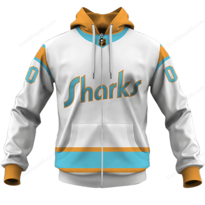 LIMITED EDITION - NEW CUSTOMIZED NHL32 SJS SAN JOSE SHARKS UNISEX T-SHIRT, POLO, HOODIE & JACKETS