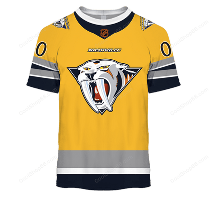LIMITED EDITION - NEW CUSTOMIZED NHL31 NVP NASHVILLE PREDATORS UNISEX T-SHIRT, POLO, HOODIE & JACKETS