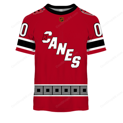 LIMITED EDITION - NEW CUSTOMIZED NHL07 CLH CAROLINA HURRICANES UNISEX T-SHIRT, POLO, HOODIE & JACKETS