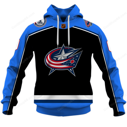 LIMITED EDITION - NEW CUSTOMIZED NHL18 CBJ COLUMBUS BLUE JACKETS UNISEX T-SHIRT, POLO, HOODIE & JACKETS