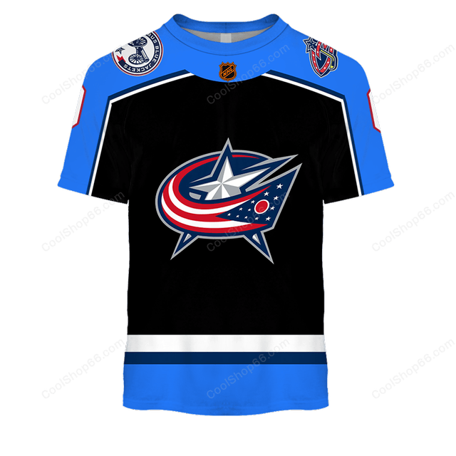 LIMITED EDITION - NEW CUSTOMIZED NHL18 CBJ COLUMBUS BLUE JACKETS UNISEX T-SHIRT, POLO, HOODIE & JACKETS