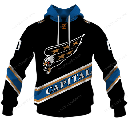 LIMITED EDITION - NEW CUSTOMIZED NHL10 WCP WASHINGTON CAPITALS UNISEX T-SHIRT, POLO, HOODIE & JACKETS