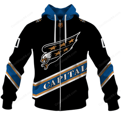 LIMITED EDITION - NEW CUSTOMIZED NHL10 WCP WASHINGTON CAPITALS UNISEX T-SHIRT, POLO, HOODIE & JACKETS