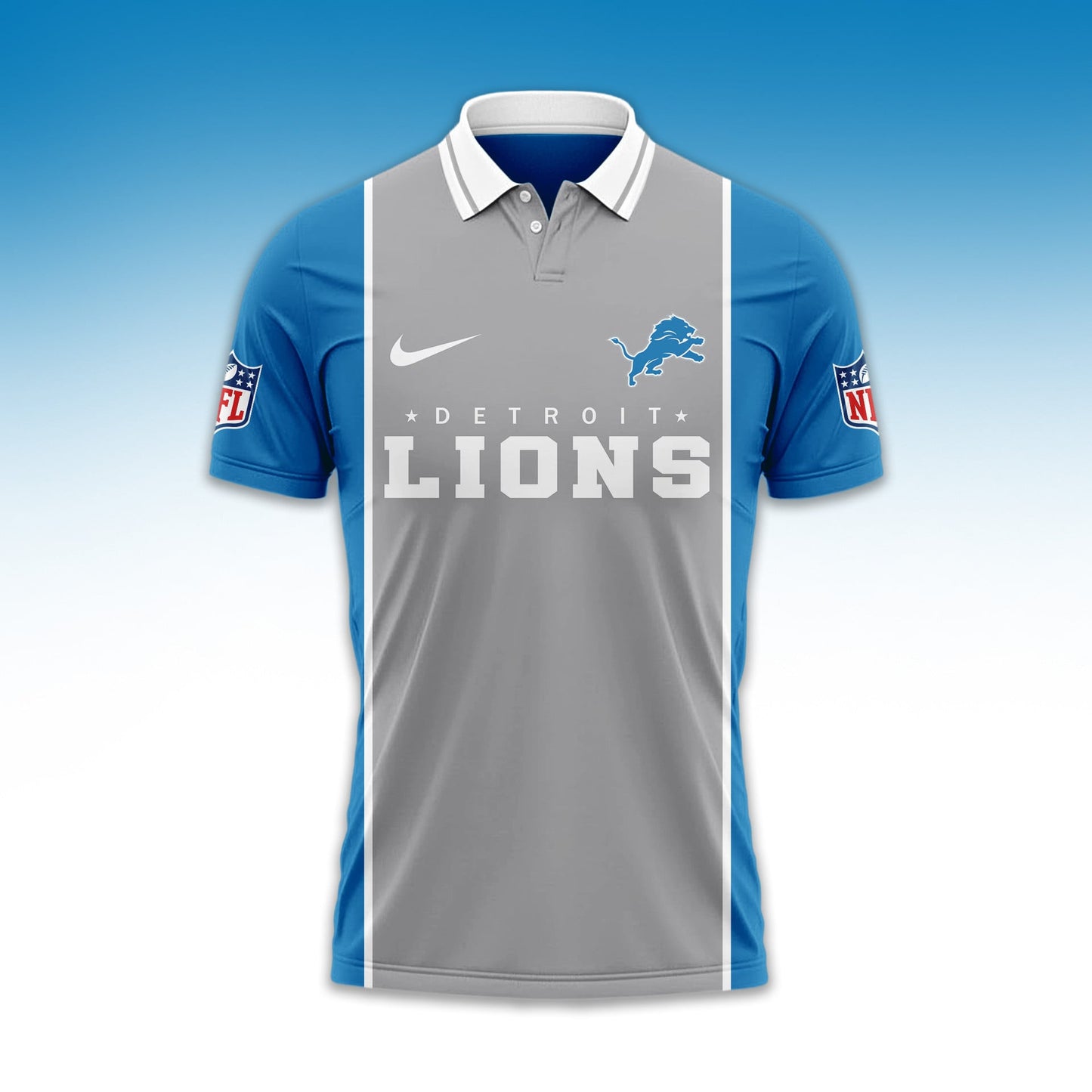 LIMITED EDITION - NEW CUSTOMIZED NFL04 DTL DETROIT LIONS UNISEX T-SHIRT, POLO & HOODIE