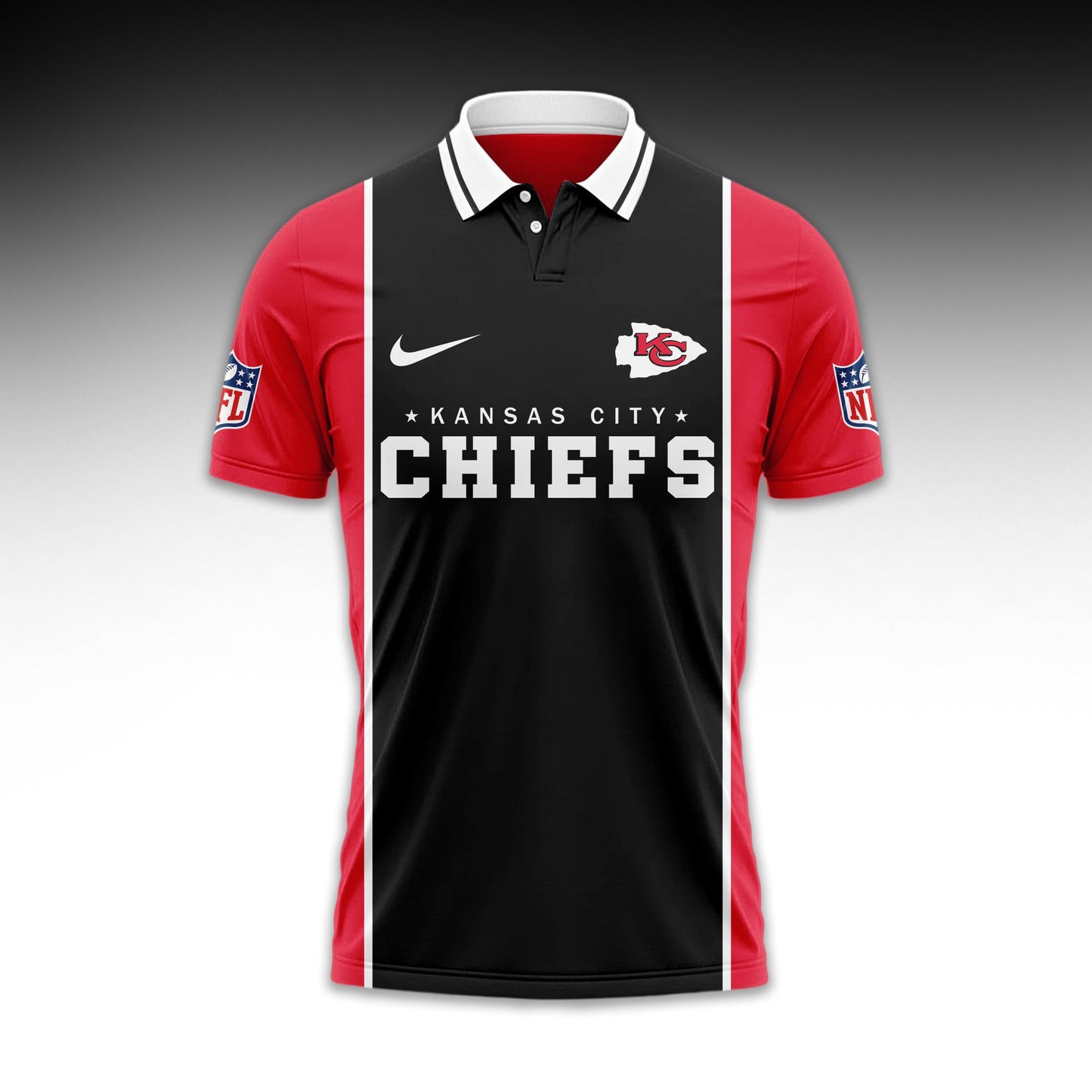 LIMITED EDITION - NEW CUSTOMIZED NFL01 KCC KANSAS CITY CHIEFS UNISEX T-SHIRT, POLO & HOODIE