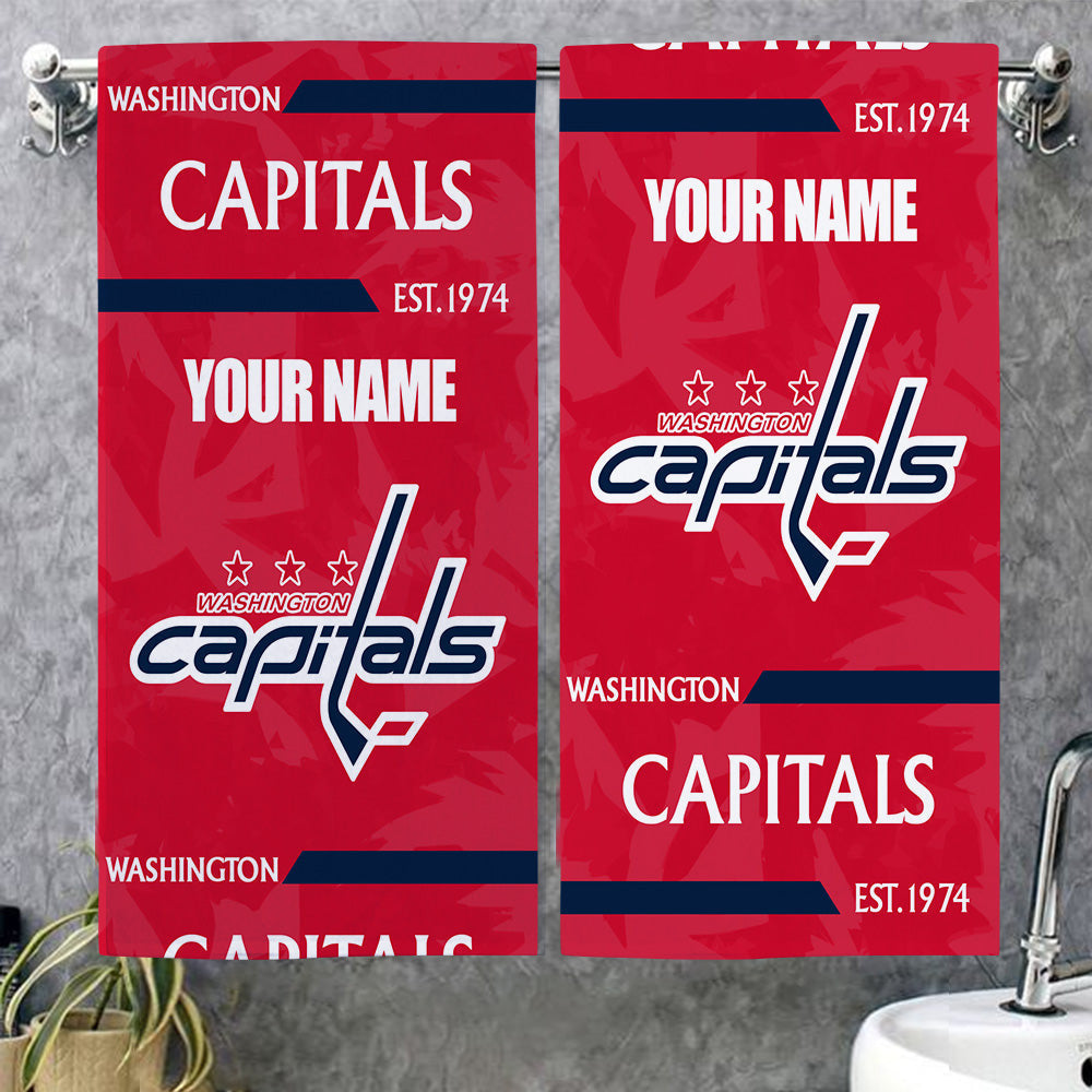 LIMITED EDITION - NEW CUSTOMIZED NHL10 WCP WASHINGTON CAPITALS BEACH & BATH TOWEL