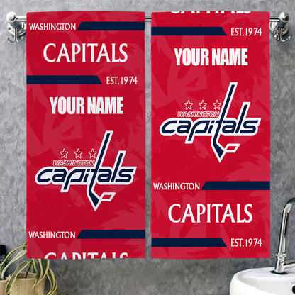 LIMITED EDITION - NEW CUSTOMIZED NHL10 WCP WASHINGTON CAPITALS BEACH & BATH TOWEL