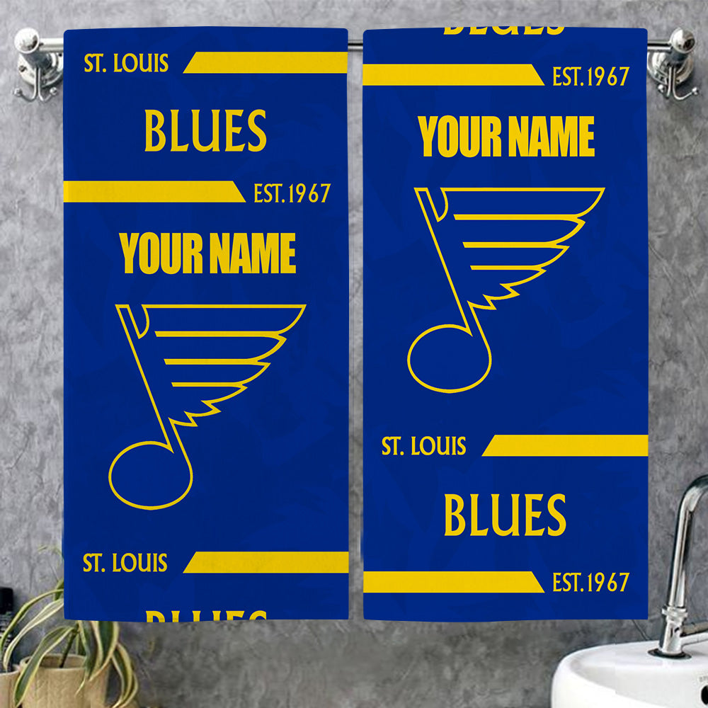 LIMITED EDITION - NEW CUSTOMIZED NHL14 SLB ST. LOUIS BLUES BEACH & BATH TOWEL