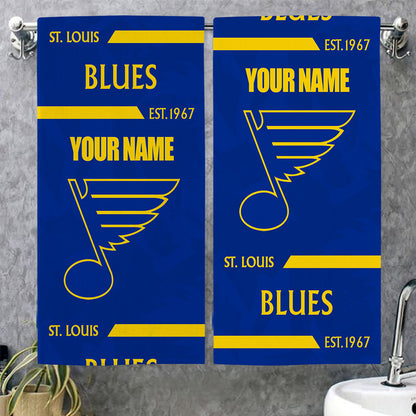 LIMITED EDITION - NEW CUSTOMIZED NHL14 SLB ST. LOUIS BLUES BEACH & BATH TOWEL
